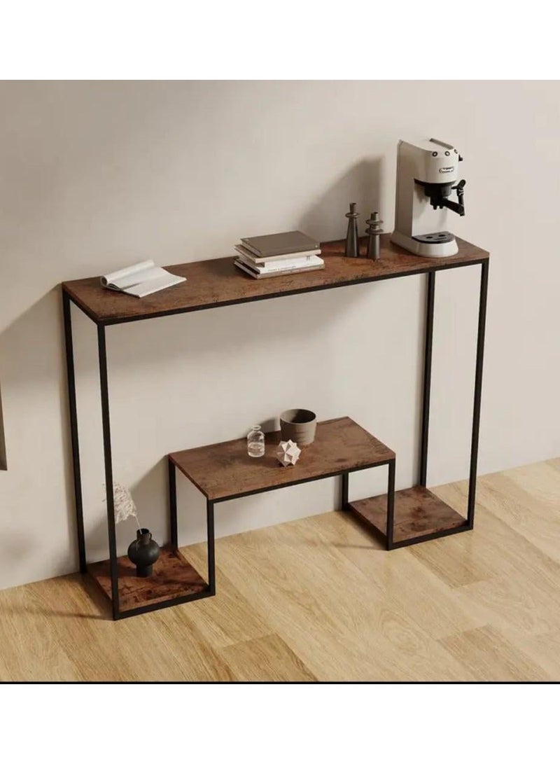 إكسبرت طاولة كونسول احترافية ثلاثية الطبقات بتصميم حديث، مع رف تخزين، مناسبة لمعدات القهوة، وطاولة للمدخل وغرفة المعيشة - Image 4